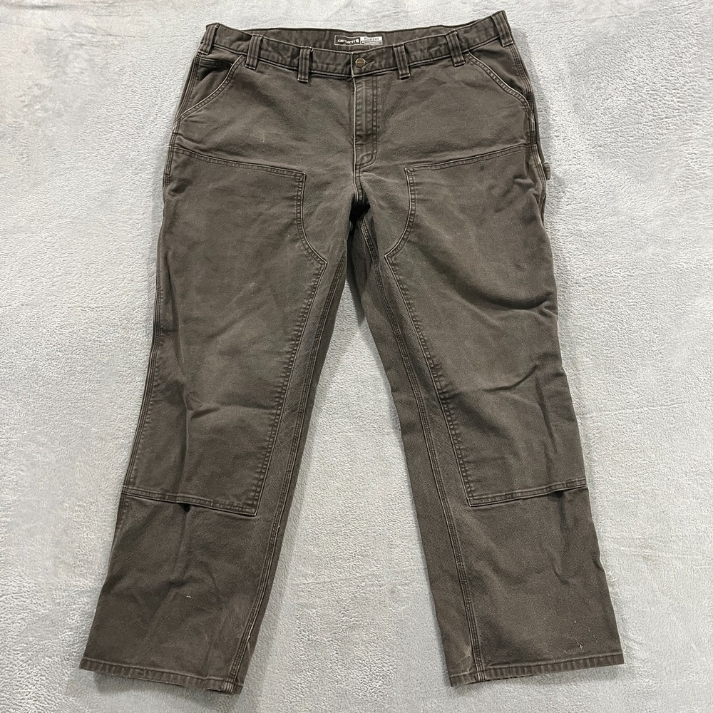 Carhartt Rugged Flex Duck Double Dungaree Pants Mens‎ 44x32 (fit 42x30) Western